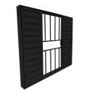 Ver imagem 6 de Veneziana 6 Folhas Aluminio Preto com Grade 1,00x1,00 Linha 18 Modular