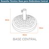 Base para Ombrelone Central Fratini Quadrado em Plástico (hdpe) Cor Preto - 2
