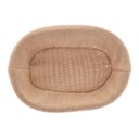Ver imagem 2 de Cesta Oval de Rattan Plástico com Forro em Tecido 24x17x7cm