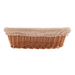 Cesta Oval de Rattan Plástico com Forro em Tecido 24x17x7cm - 3