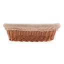 Ver imagem 3 de Cesta Oval de Rattan Plástico com Forro em Tecido 24x17x7cm