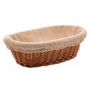 Ver imagem 4 de Cesta Oval de Rattan Plástico com Forro em Tecido 24x17x7cm