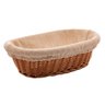 Cesta Oval de Rattan Plástico com Forro em Tecido 24x17x7cm - 4