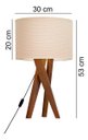 Ver imagem 3 de Abajur Luminária de Mesa Sala Quarto com Cúpula Paris - Bege