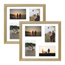 Ver imagem 1 de Kit 2 Quadros Porta Retrato Foto 10x15 Paspatur Branca 30x30