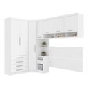 Ver imagem 3 de Quarto de Canto Queen com Guarda Roupas Cabeceira Alpes Luciane Móveis