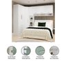 Quarto de Canto Queen com Guarda Roupas Cabeceira Alpes Luciane Móveis - 5