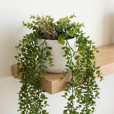 Kit 2 Pendentes de Eucalipto Artificial Realista 87 cm Folhagem Permanente para Decoração