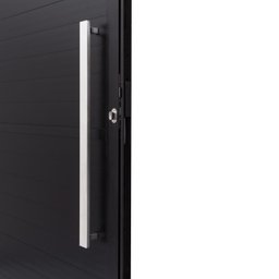 Porta de Alumínio Lambri 210x100cm Batente 4cm Ultra Ramassol Abertura Esquerda - 2 Porta de Alumínio Lambri 210x100cm Batente 4cm Ultra Ramassol Abertura Esquerda - 2