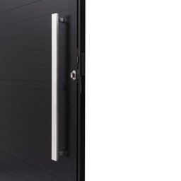 Porta de Alumínio Lambri 210x100cm Batente 4cm Ultra Ramassol Abertura Esquerda - 5 Porta de Alumínio Lambri 210x100cm Batente 4cm Ultra Ramassol Abertura Esquerda - 5