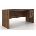 Ver imagem 1 de Mesa de Computador Solteiro ME4113 c/ 3 Gavetas Nogal - Tecno Mobili