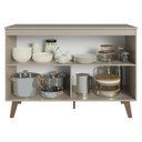 Ver imagem 2 de Balcão de Cozinha 120 Cm 2 Portas com Pés Nice Madesa Crema