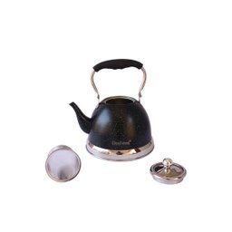 Chaleira Haus Roland Aço Inox Parede Dupla Coador Chá Café 1,5 Litros Preta - 2