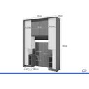 Ver imagem 3 de Quarto Modulado Solteiro Liga 5PÇS 6PTS QM31 Off Kappesberg