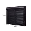Ver imagem 3 de Janela de Aluminio Veneziana com Persiana Integrada 120x150cm 2 Folhas Moveis Ultra Ramassol Preto
