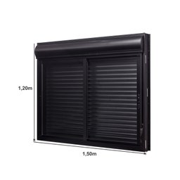 Janela de Aluminio Veneziana com Persiana Integrada 120x150cm 2 Folhas Moveis Ultra Ramassol - 4