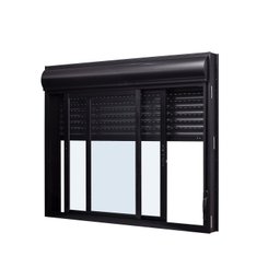 Janela de Aluminio Veneziana com Persiana Integrada 120x150cm 2 Folhas Moveis Ultra Ramassol - 3