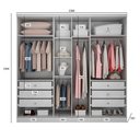 Ver imagem 3 de Modulo Para Guarda Roupa Com 6 Portas E 6 Gavetas Branco