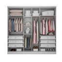 Ver imagem 2 de Modulo Para Guarda Roupa Com 6 Portas E 6 Gavetas Branco