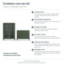Ver imagem 4 de Kit Cristaleira com Buffet Bend Frisado Principal Incolar Musgo Metal Preto