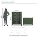 Ver imagem 3 de Kit Cristaleira com Buffet Bend Frisado Principal Incolar Musgo Metal Preto