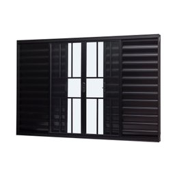 Janela de Alumínio Veneziana 100x150cm 6 Folhas com Grade e Vidro Liso Ultra Ramassol - 2