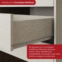 Ver imagem 6 de Guarda Roupa Solteiro 2 Portas 3 Gavetas Turin Bege/Nature/Off White