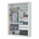 Ver imagem 2 de Guarda Roupa Solteiro 4 Espelhos 2 Portas de Correr Roma New Espresso Móveis