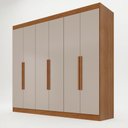 Ver imagem 2 de Guarda-Roupa Casal com 6 Portas e 2 Gavetas 177cm Multimóveis Cinamomo/Off White