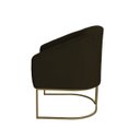 Ver imagem 5 de Kit 4 Poltronas Decorativa Luana Base Ferro Dourada Suede - Twdecora