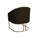 Ver imagem 6 de Kit 4 Poltronas Decorativa Luana Base Ferro Dourada Suede - Twdecora