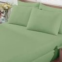 Ver imagem 1 de Jogo de Cama Solteiro 2 Peças Malha In Cotton 100% Algodão - Verde