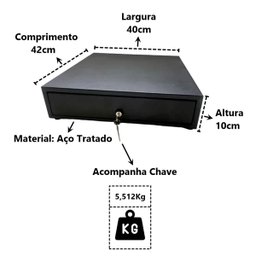 Caixa Registradora Gaveta Dinheiro Cédula e Moeda Com Chave Santa Edwirges - 3 Caixa Registradora Gaveta Dinheiro Cédula e Moeda Com Chave Santa Edwirges - 3