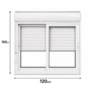 Ver imagem 2 de Janela com Persiana Integrada Manual Mosquiteira Branco 120x100