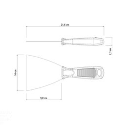Espátula Flexível 10 Cm Tramontina em Aço Carbono com Cabo de Polipropileno Tramontina - 4