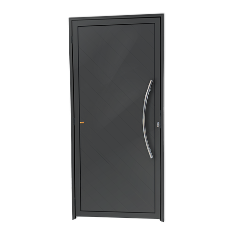 Porta Alumínio Lambril Savana c/Puxador D.Cinza 100 Brimak