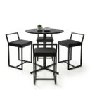 Ver imagem 1 de Conjunto Bistrô Baixa Industrial Redonda 4 Banqueta Confort