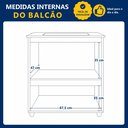 Ver mais imagens de Balcão para Cooktop 4 Bocas 2 Nichos para Forno Turim