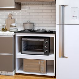 Balcão para Cooktop 4 Bocas 2 Nichos para Forno Turim  - 1