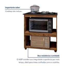 Balcão para Cooktop 4 Bocas 2 Nichos para Forno Turim - 9