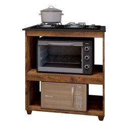 Balcão para Cooktop 4 Bocas 2 Nichos para Forno Turim  - 10