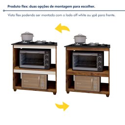 Balcão para Cooktop 4 Bocas 2 Nichos para Forno Turim  - 5