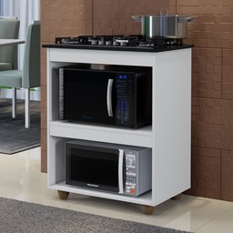 Balcão para Cooktop 5 Bocas 2 Nichos para Forno Turim  - 1