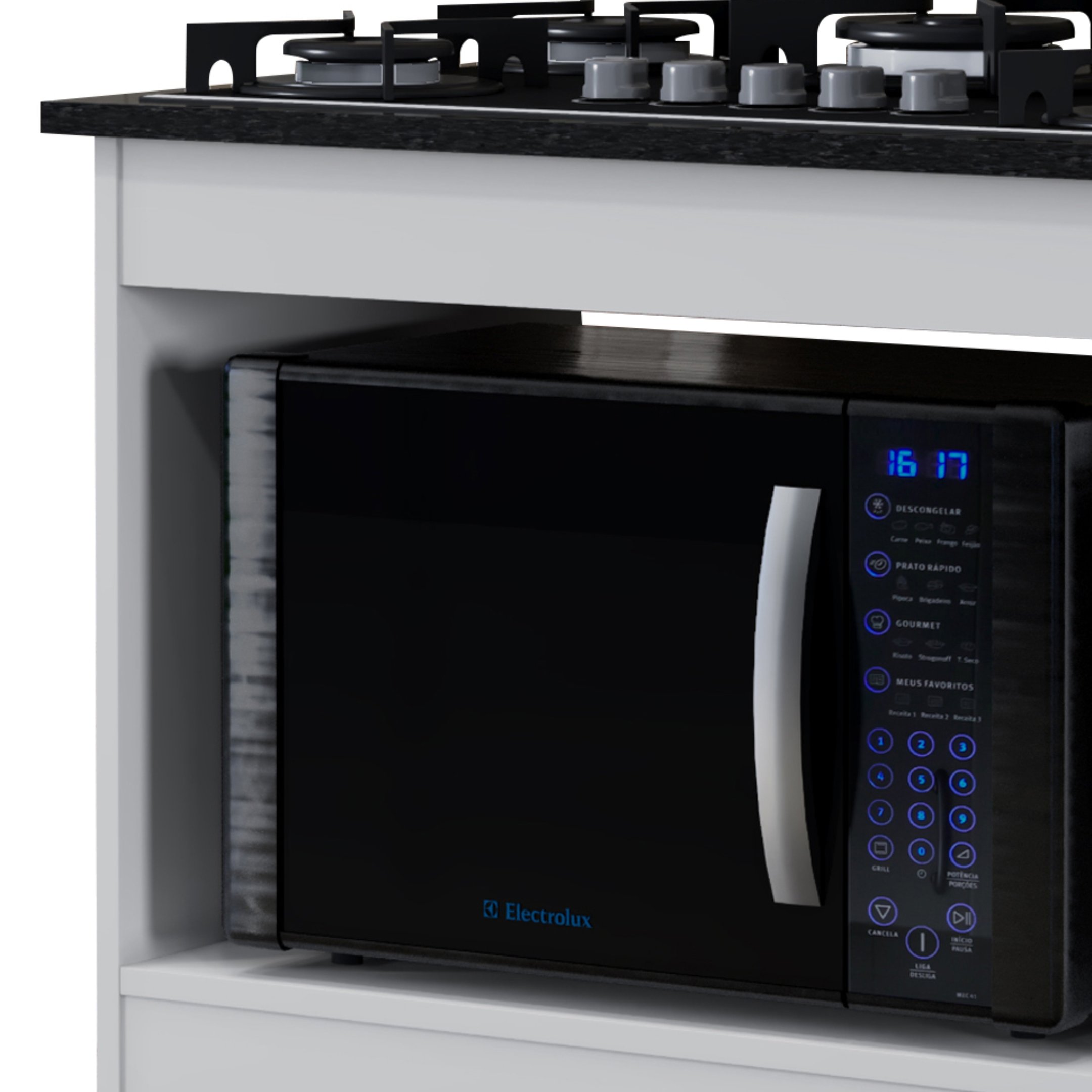 Balcão para Cooktop 5 Bocas 2 Nichos para Forno Turim  - 7