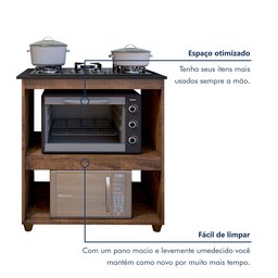 Balcão para Cooktop 5 Bocas 2 Nichos para Forno Turim  - 3