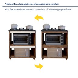 Balcão para Cooktop 5 Bocas 2 Nichos para Forno Turim  - 5