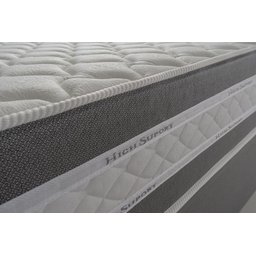 Conjunto Cama Box Super King c/ Molas Ensacadas Alpine Branco 193x203x65 - 5