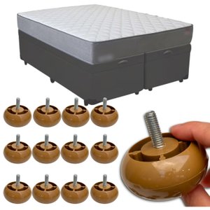 12 Pés para Cama Box Casal Queen King Mini Baixo Pes Moveis