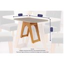 Ver imagem 5 de Mesa para Cozinha Carol + Tampo Madeirado Vidro 130x80cm Nature/Off White - Cimol