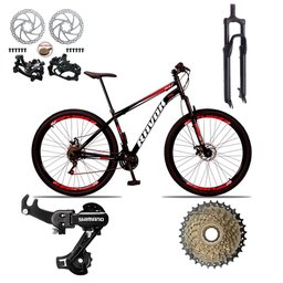Bicicleta Aro 29 Suspensão Shimano Bike 21 Marchas Aço:azul - 3